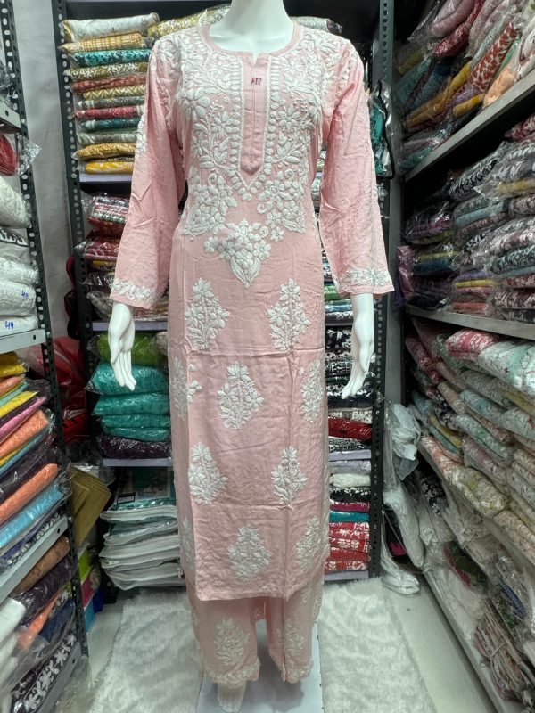 Modaal chikankari palazzo set - Image 8