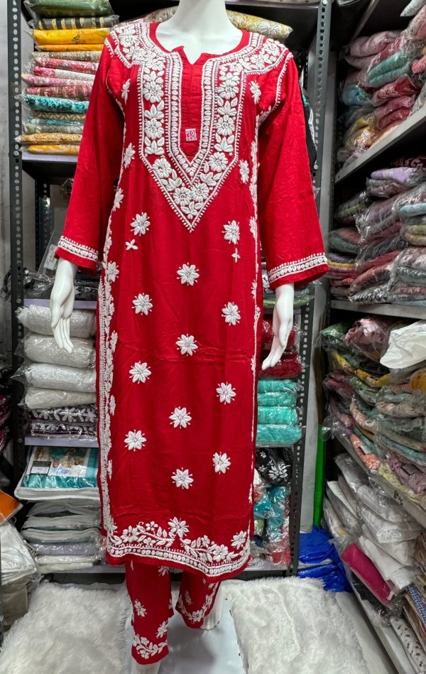 Modaal chikankari palazzo set