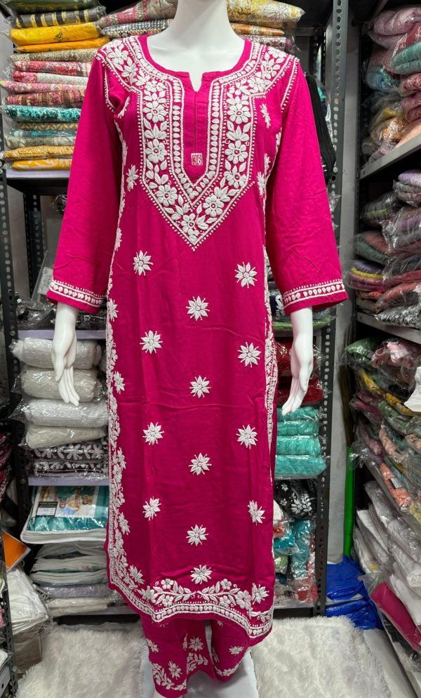 Modaal chikankari palazzo set - Image 3