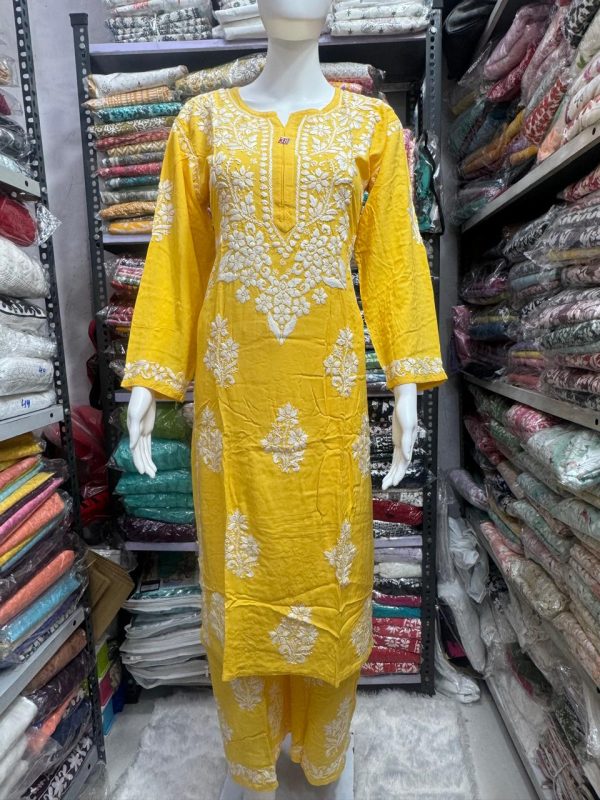 Modaal chikankari palazzo set - Image 4