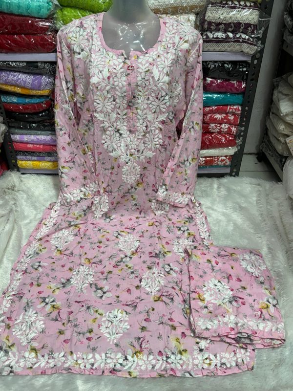 Printed Modaal chikankari palazzo set